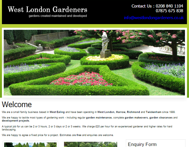Website for a Gardener